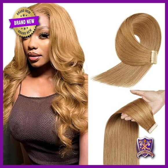 24 Inch Tape In Human Hair Extensions 50g 20Pcs Straight Seamless main image 6